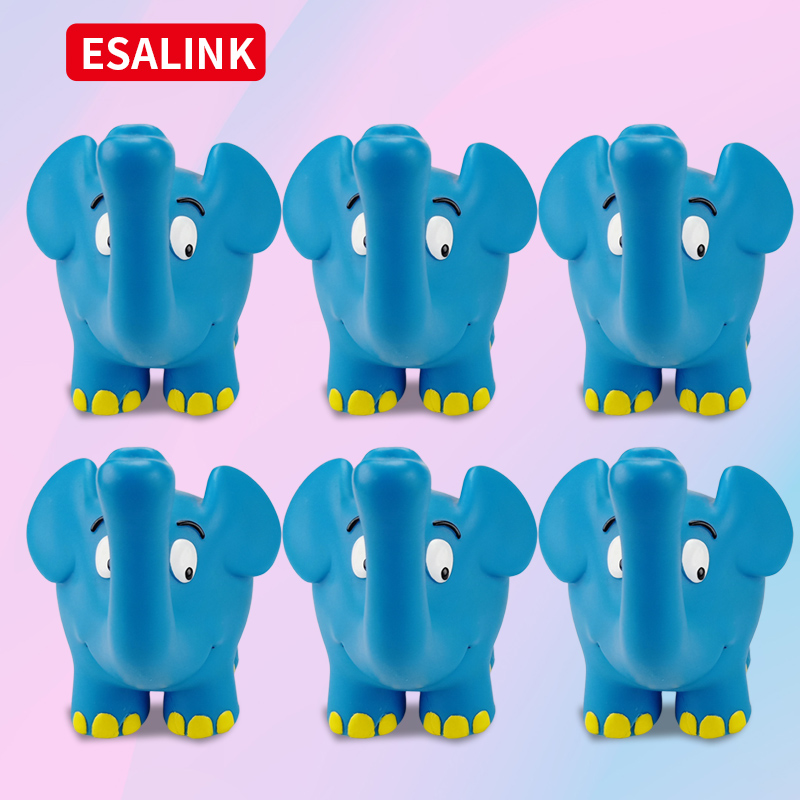 Blue cartoon elephant model accessories