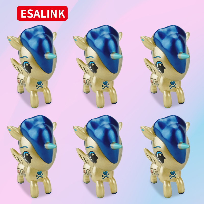 Blue hair unicorn doll doll ornaments