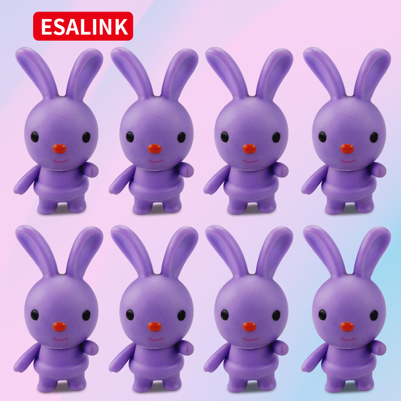 Purple rabbit ornament doll